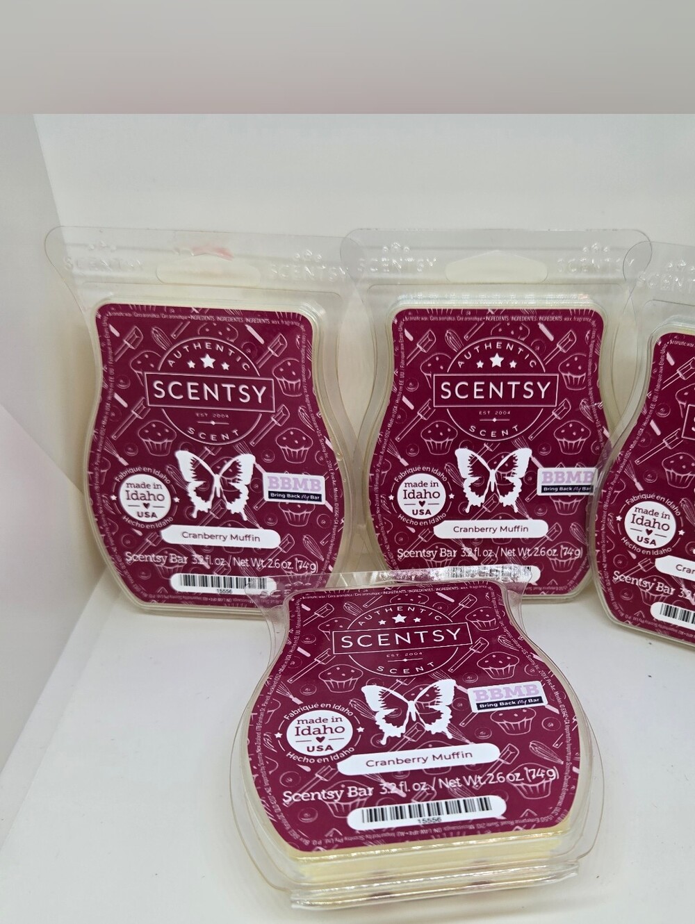 Scentsy Cranberry Muffin Wax Bars - Set Of 4